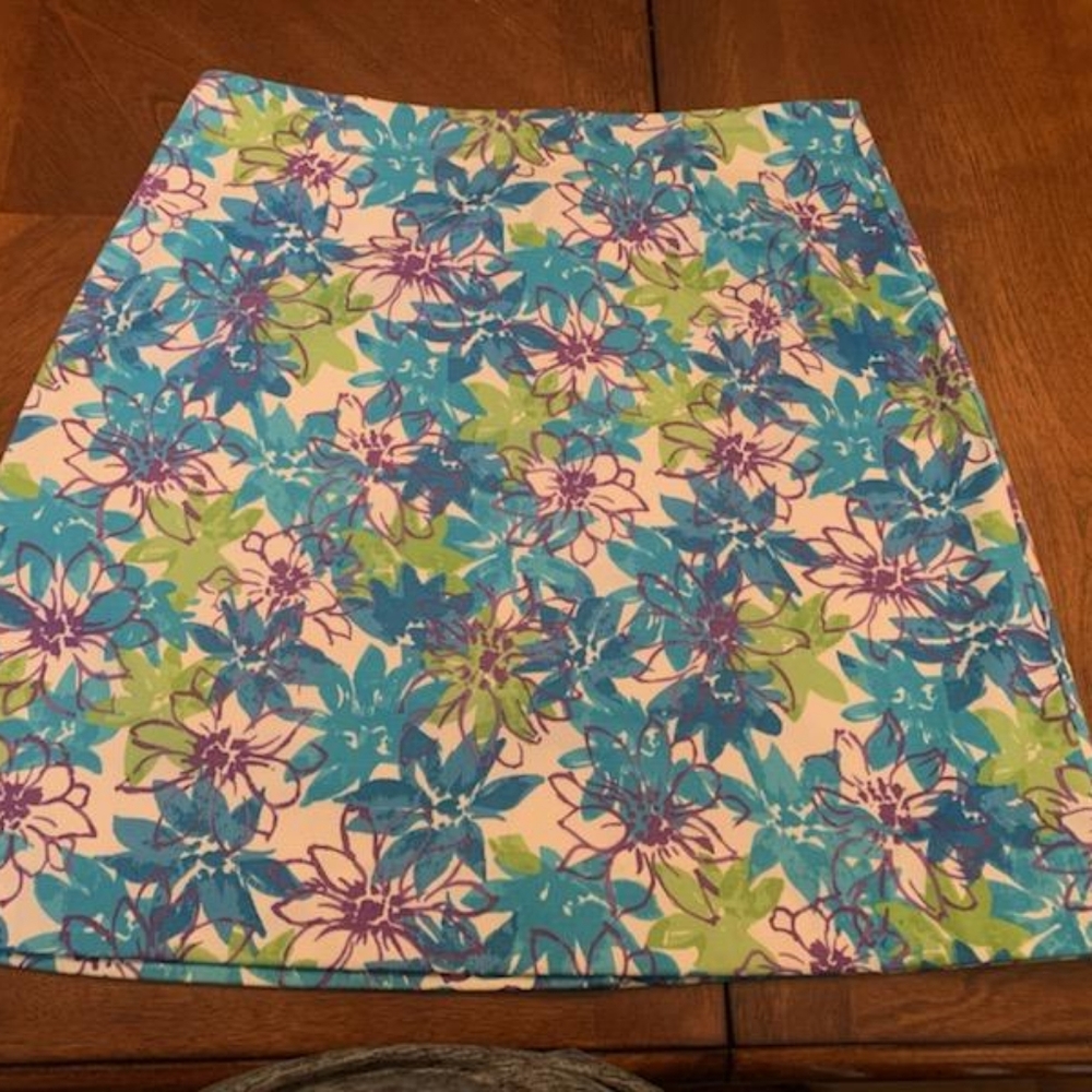 Geoffrey Bean floral stretch mini skirt